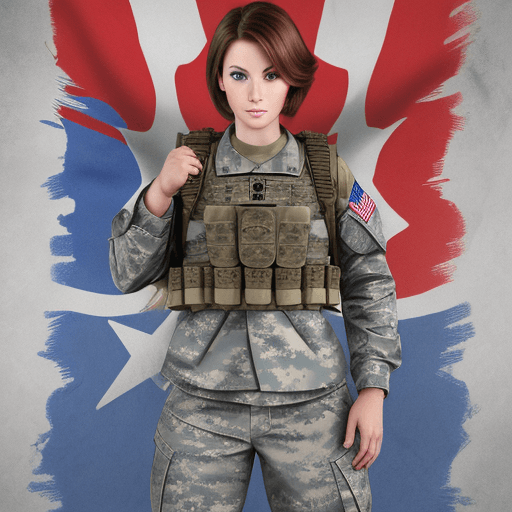 AI generated: red, white, and blue digital camouflage, in style of USA military camo