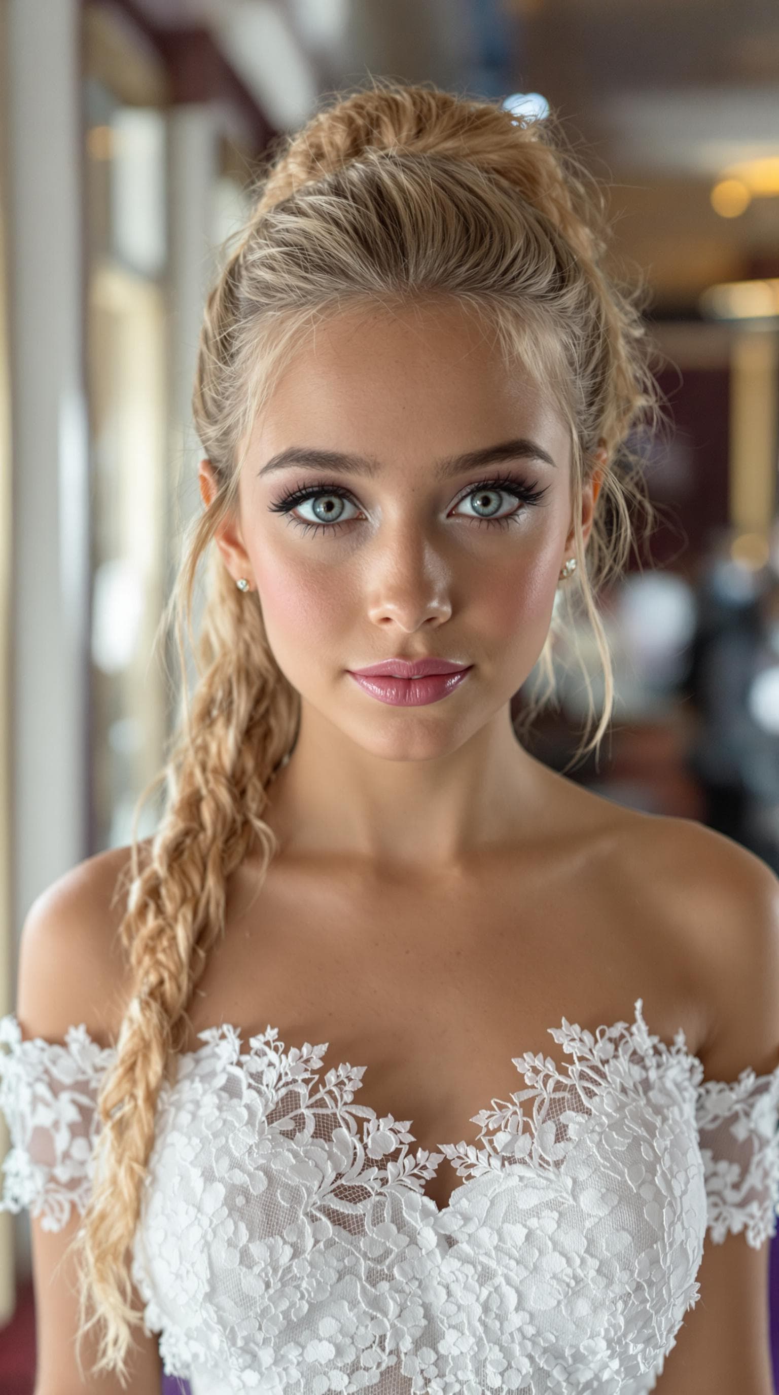 AI generated: a professional photo of a exceptionally beautiful girl aboard the Queen Mary (age 11), (eleven year ...