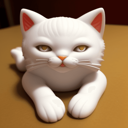 AI generated: Un gatito blanco con plomo con cara ancha de niño 