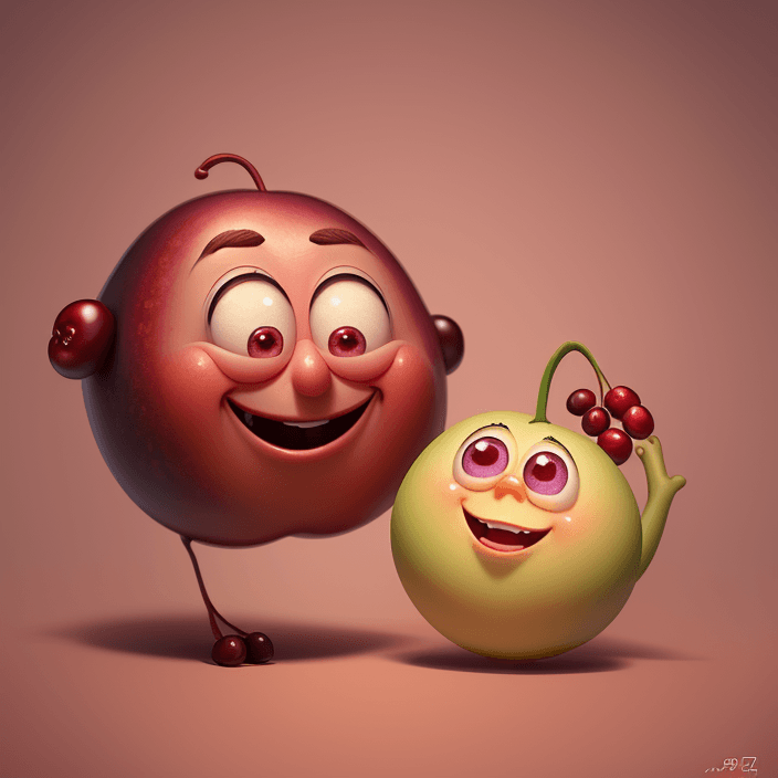 AI generated: A happy cartoon Cranberry , Pixar Style, perfect composition, 8k artistic photography, photorealisti...