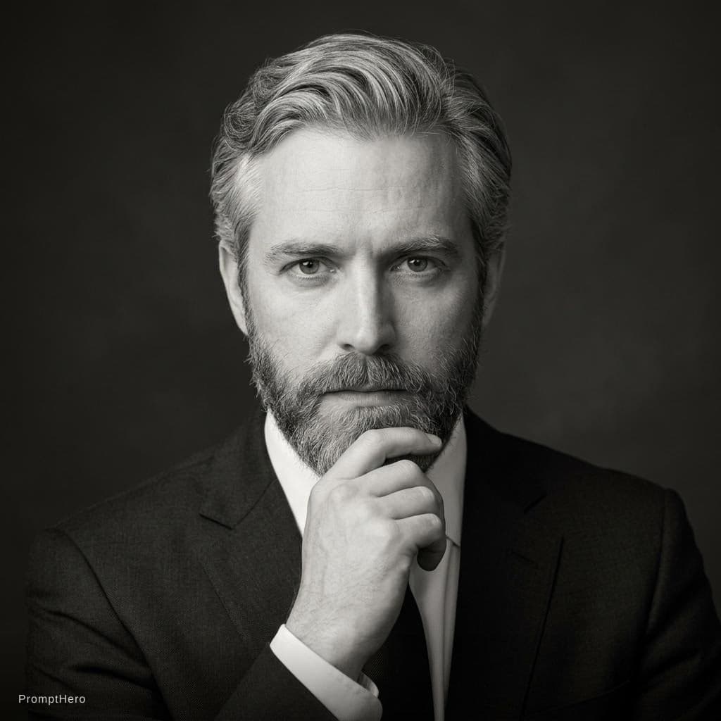 AI generated: Image Type: Digital photograph, formal studio portrait.

Overall Photographic Style: Photorealisti...
