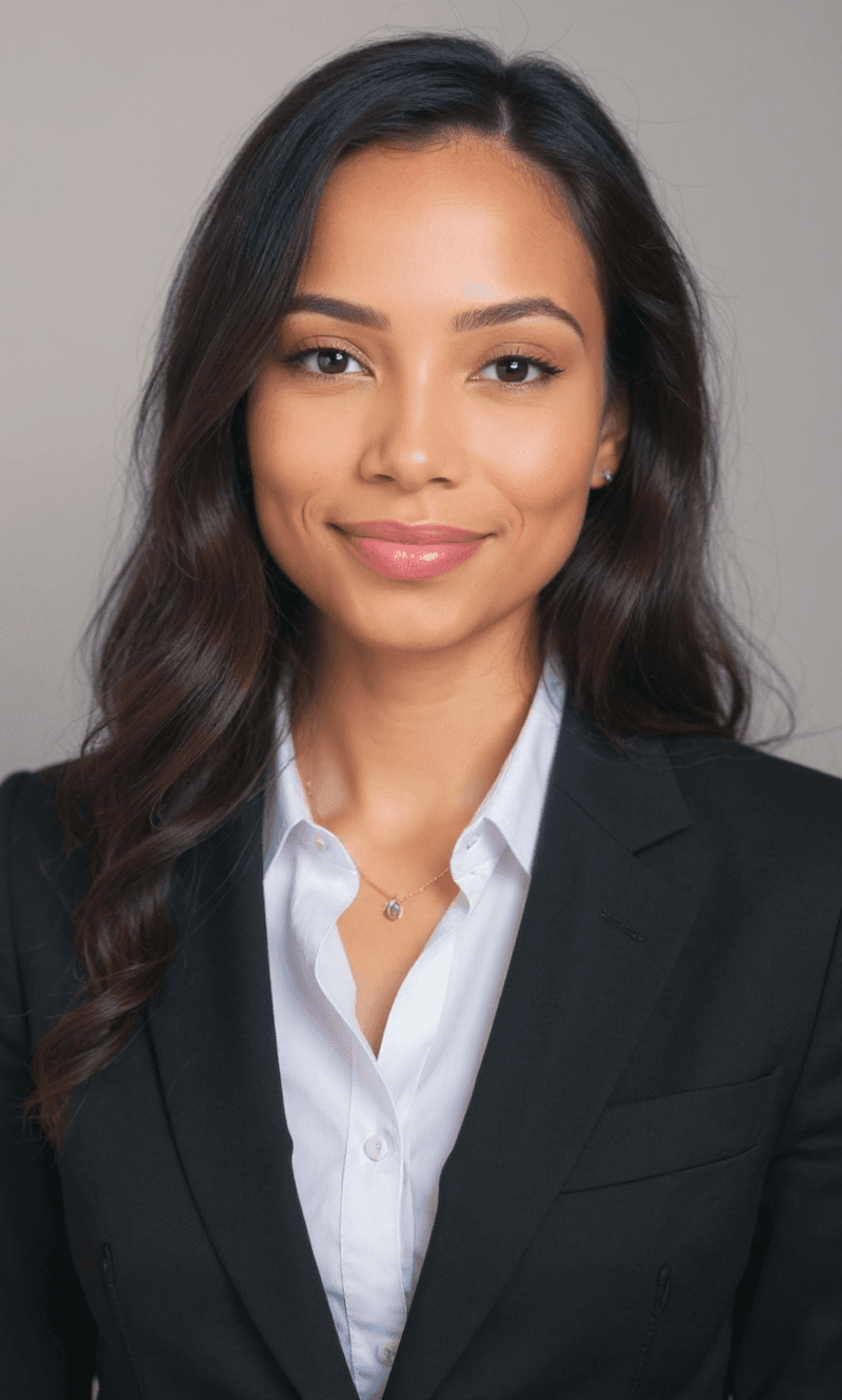 AI generated: Take this image and make a professional portrait for a resume
