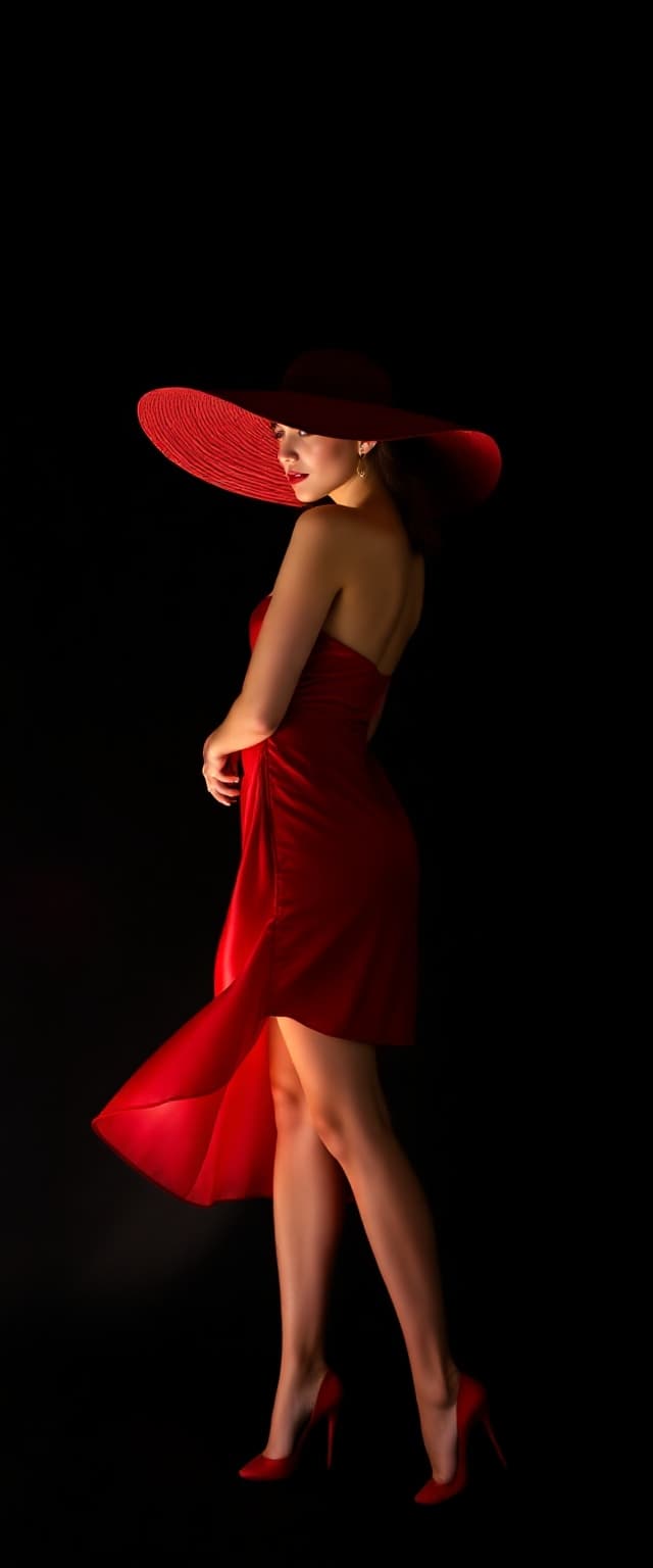 AI generated: "High-resolution full-body portrait photograph, Sony A1 50.1MP. Elegant lithe supermodel, early 20s,...
