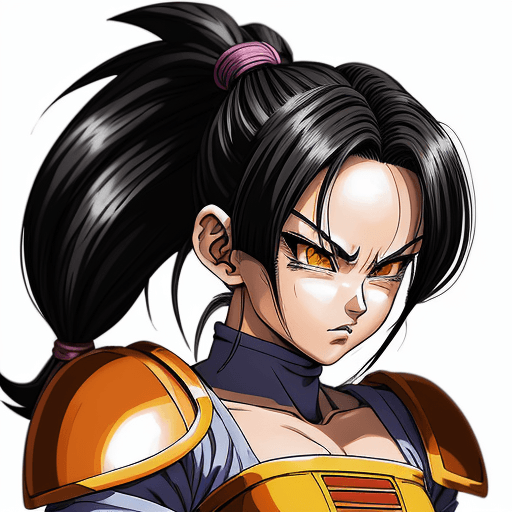 AI generated: a portrait of a single female character beautiful fierce saiyan warrior from (((((Dragon Ball Z ))))...