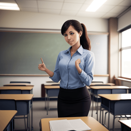 AI generated: teacher in class room