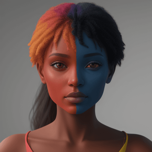 AI generated: color woman, ultra realistic, high quality, 8k