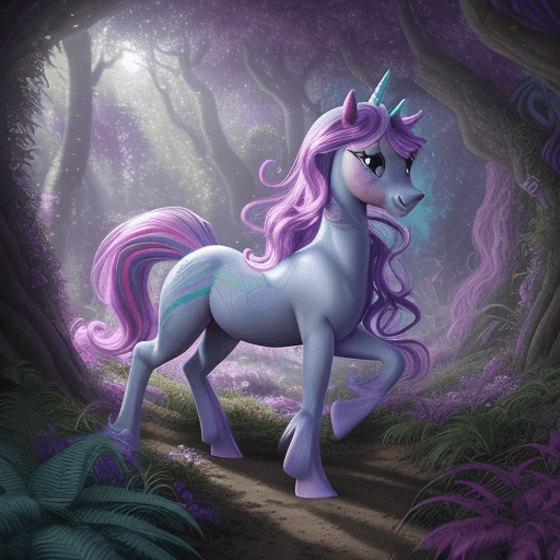 AI generated: Step into the enchanting realm of My Little Pony and imagine a scene where the main characters, incl...