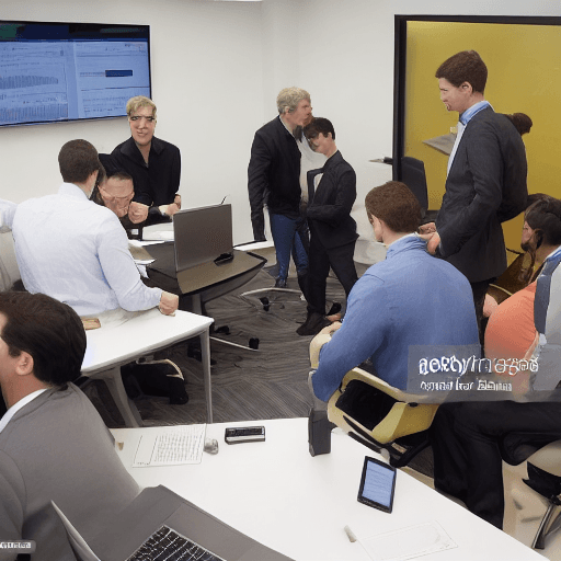 AI generated: photos for photostocks. You are a sales manager at a large software development company. You and you...