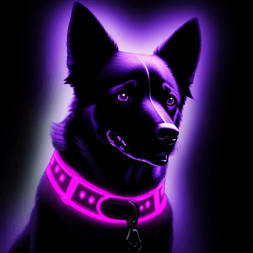 AI generated: Blacklight dog