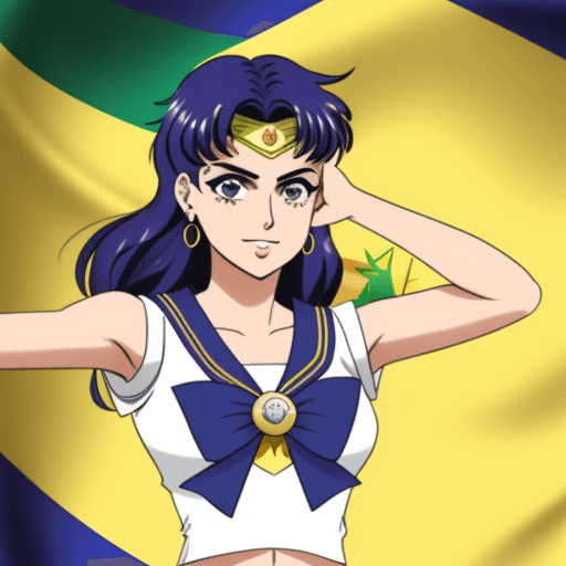 AI generated: Sailor moon patriota brasileira, (bolsonaro:2), bandeira do brasil, cores do brasil
