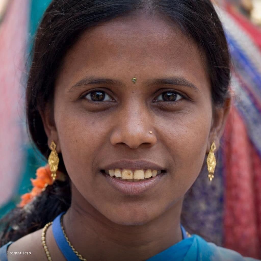 AI generated: Keep her exact same face identity and facial features. Make a front view or front face profile of he...