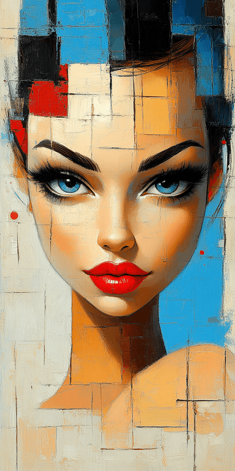 AI generated: woman's face, pable picasso, cubism, vibrant colors --chaos 75 --ar 1:2 --style raw --profile rsy6uq...
