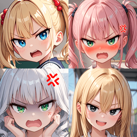 [SDXL] Extremely angry eyes / 激おこ顔 - Image 1