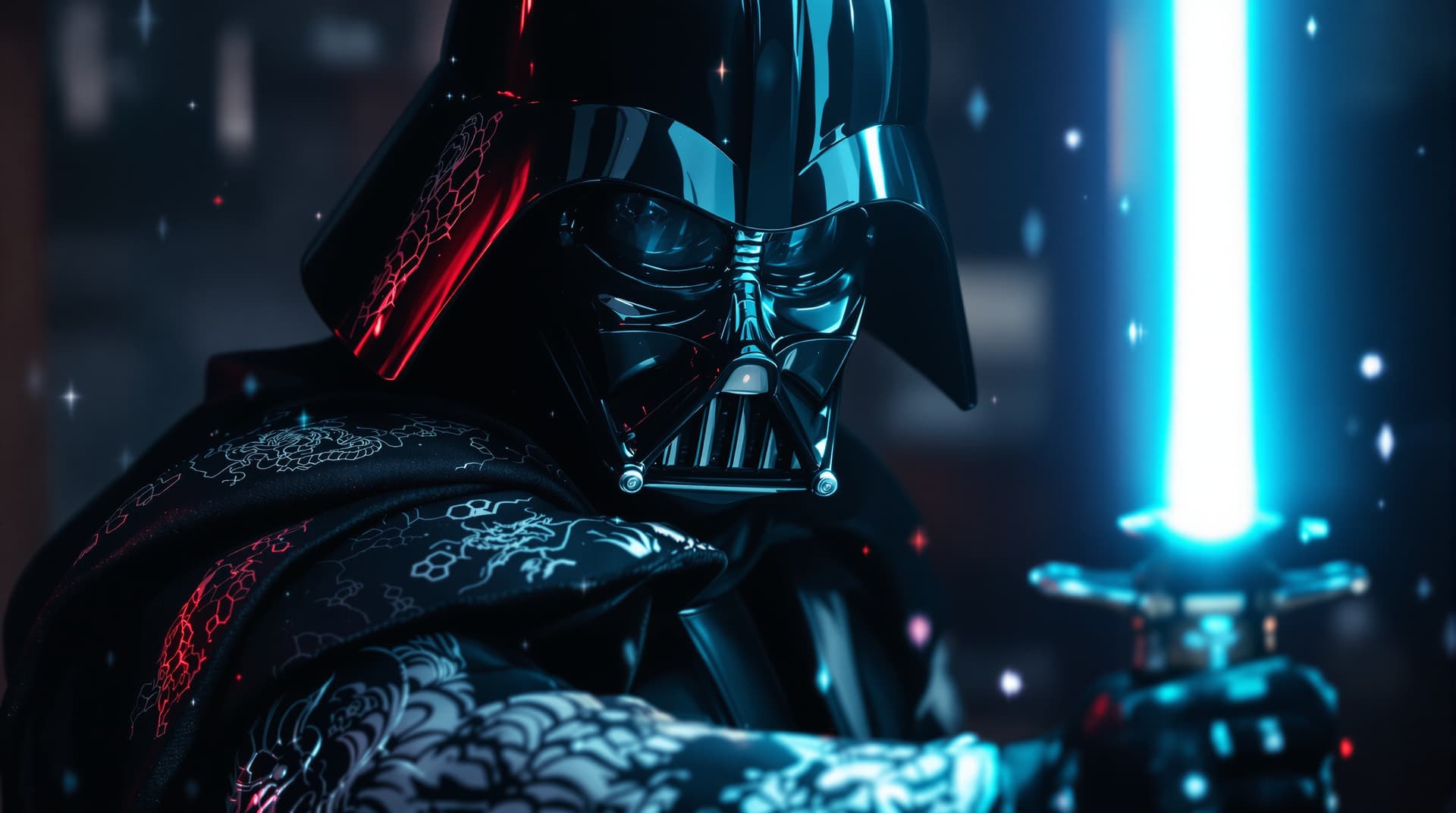 AI generated: image is a high-resolution,spectacular   Star Wars perfect cinematic portrait with a Japanese feudal...
