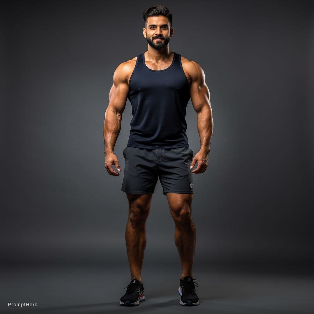 AI generated: North Indian muscular handsome man big huge bulge brief heavy bottom hip in jockstrap 