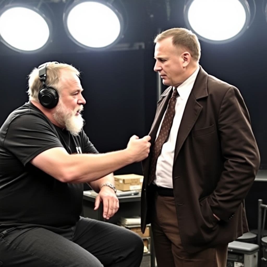 AI generated: Joe Rogan on set with adolf hitler