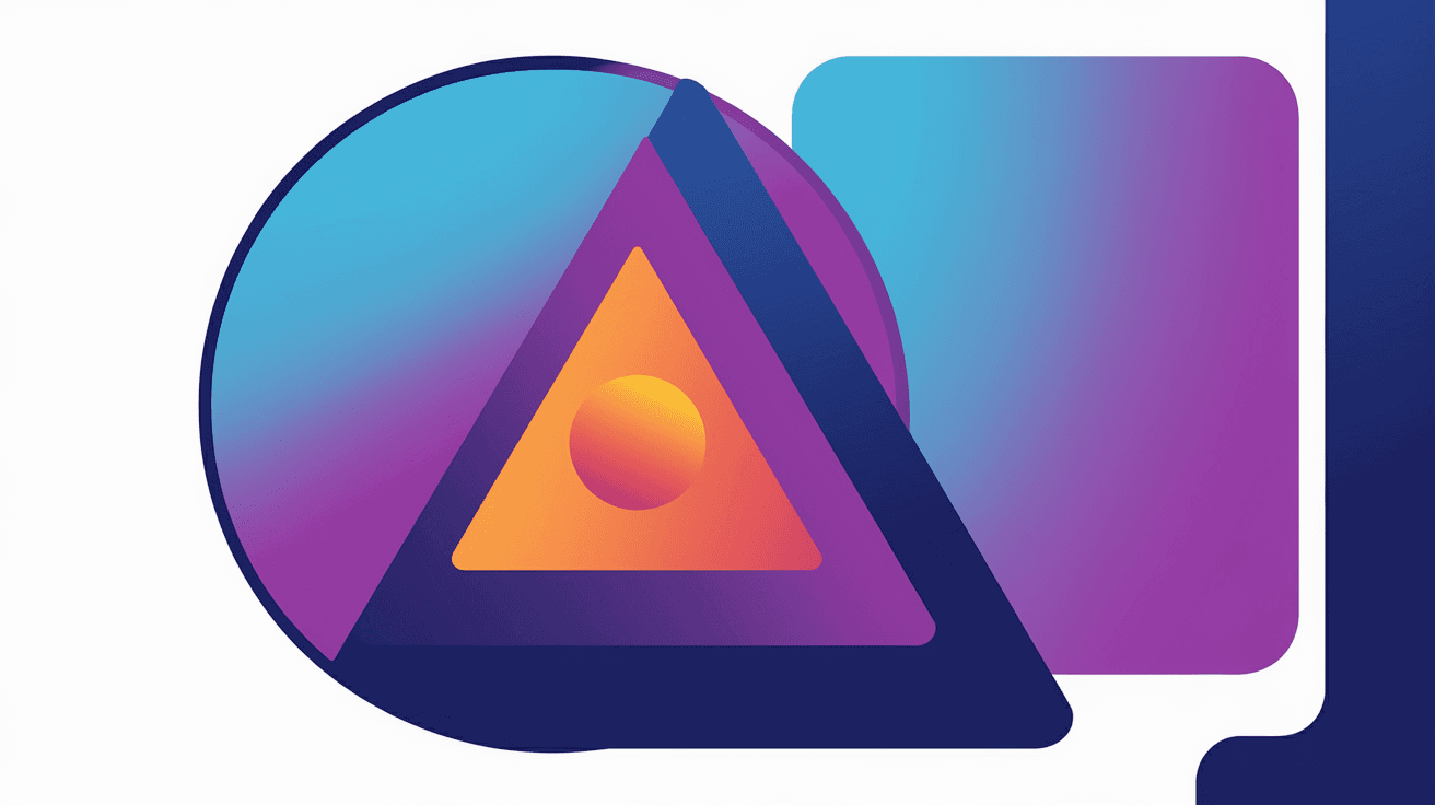 AI generated: Create a cartoonish wallpaper with a circle, triangle, and square in a balanced, modern composition....
