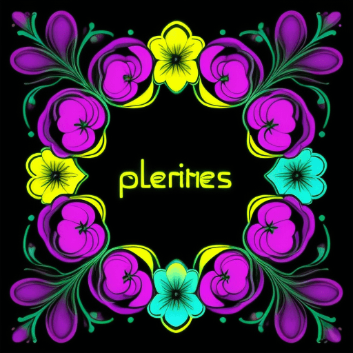 AI generated: Aesthetic Flowers neon :: retro design psicodelic :: multi-color :: simple --ar 2:3 --quality 2  --s...