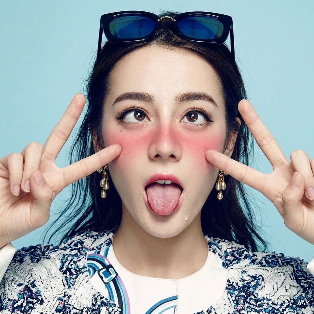AI generated: ahegao, rolling eyes, cross-eyed, tongue outheavy blush, drooling,mind blank, double peace sign