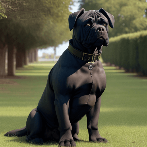 AI generated: cane corso with wear military