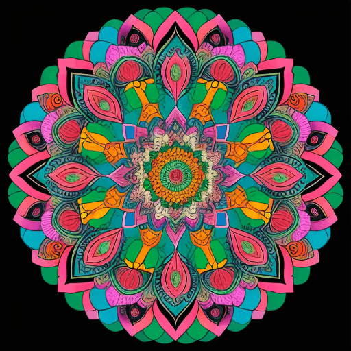 AI generated: a colorful mandala design
