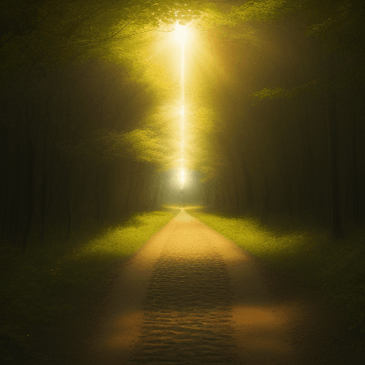 AI generated: On the path of the light