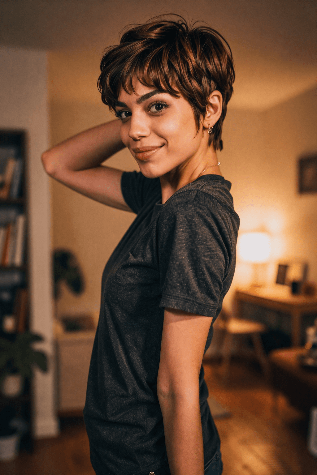 Short Pixie Layered Hairstyle