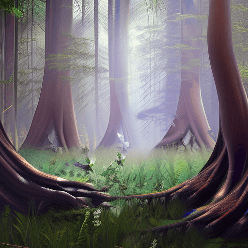 AI generated: Imagine a breathtaking full-body illustration of a stunning wood nymph in a lush forest. This enchan...