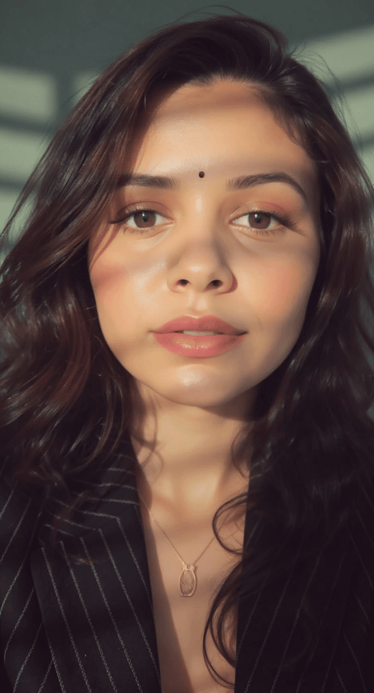 AI generated: Women in window side and sun touch her face