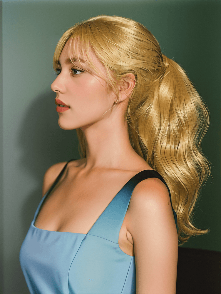 AI generated: blonde hair,Andreas Gursky