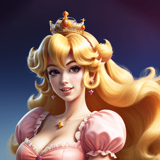 AI generated: High resolution ,  princess peach