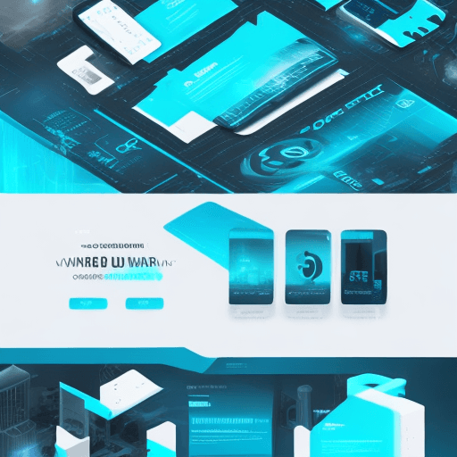 AI generated: futuristic beautifully banner for website, ui ux, ui/ ux, white, cyan, no background, braininess