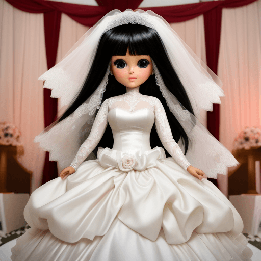 AI generated: wedding of big dolls
