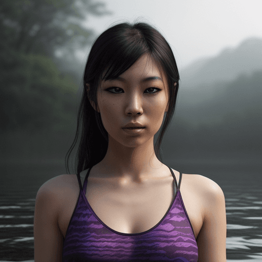 AI generated: delicious, epic, oriental asien, most beautiful girl, ambient music, album art - 
,ripple, tech, dar...