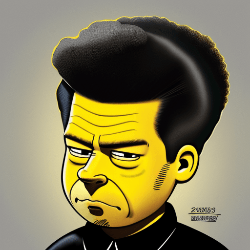 AI generated: Bart Simpson With Mao Zedong Hair