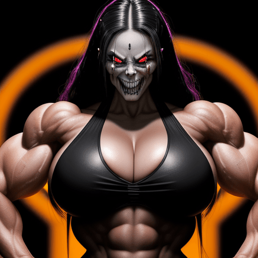 AI generated: 
She is massive, muscular female heavy weight bodybuilder with a chiseled physique. she has grown to...