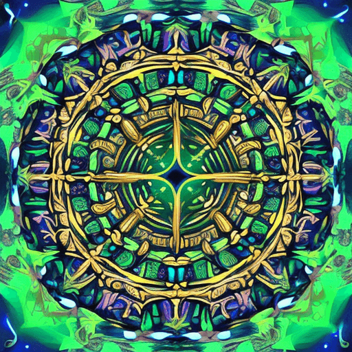 AI generated: cascading concept art, 12 section mandala, in the style of medieval fantasy astrology, golden trims,...