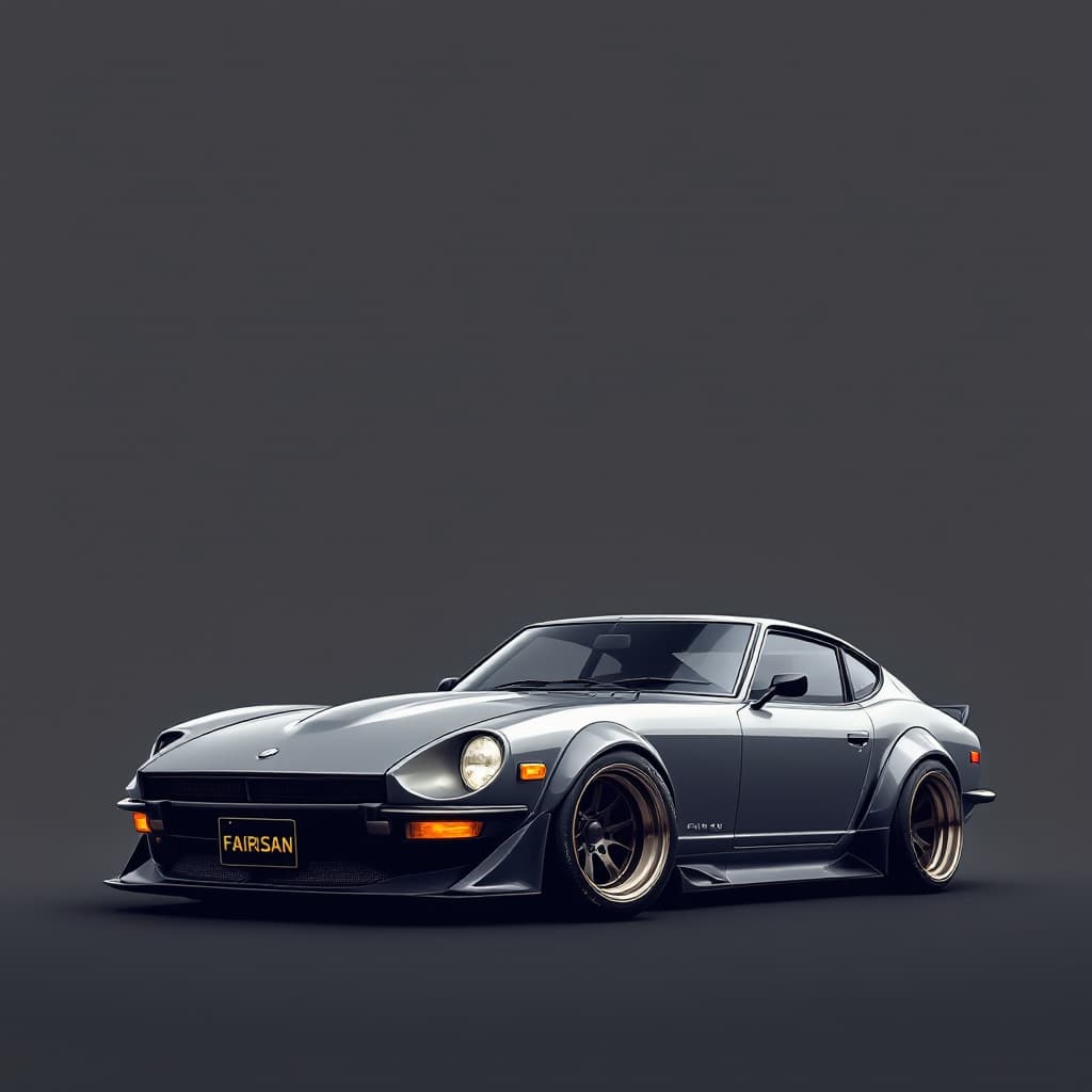 AI generated: Nissan Fairlady Z, 240 Z, in the style of auto design, professional level