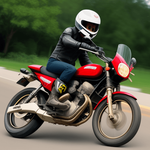 AI generated: gato en moto