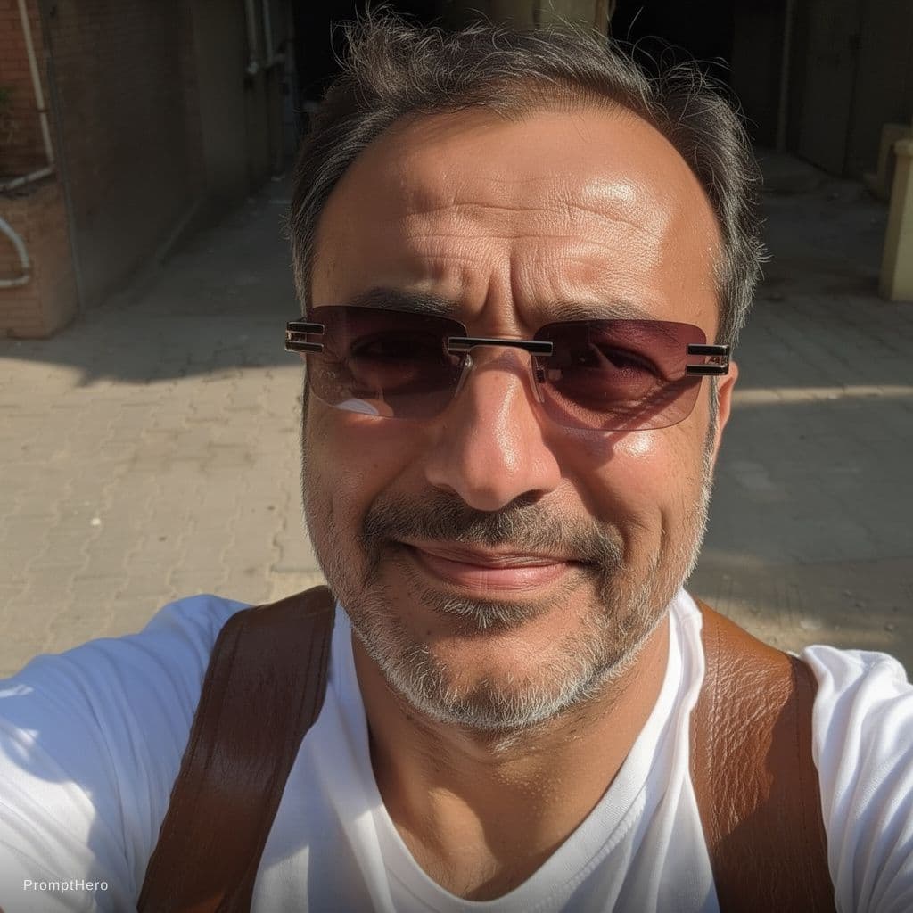 AI generated: Close-up portrait of a mature man