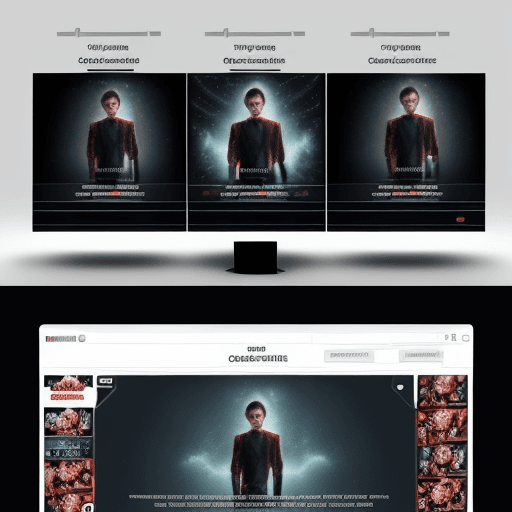 AI generated: 3 different choices of background image for cinema online ticketing system