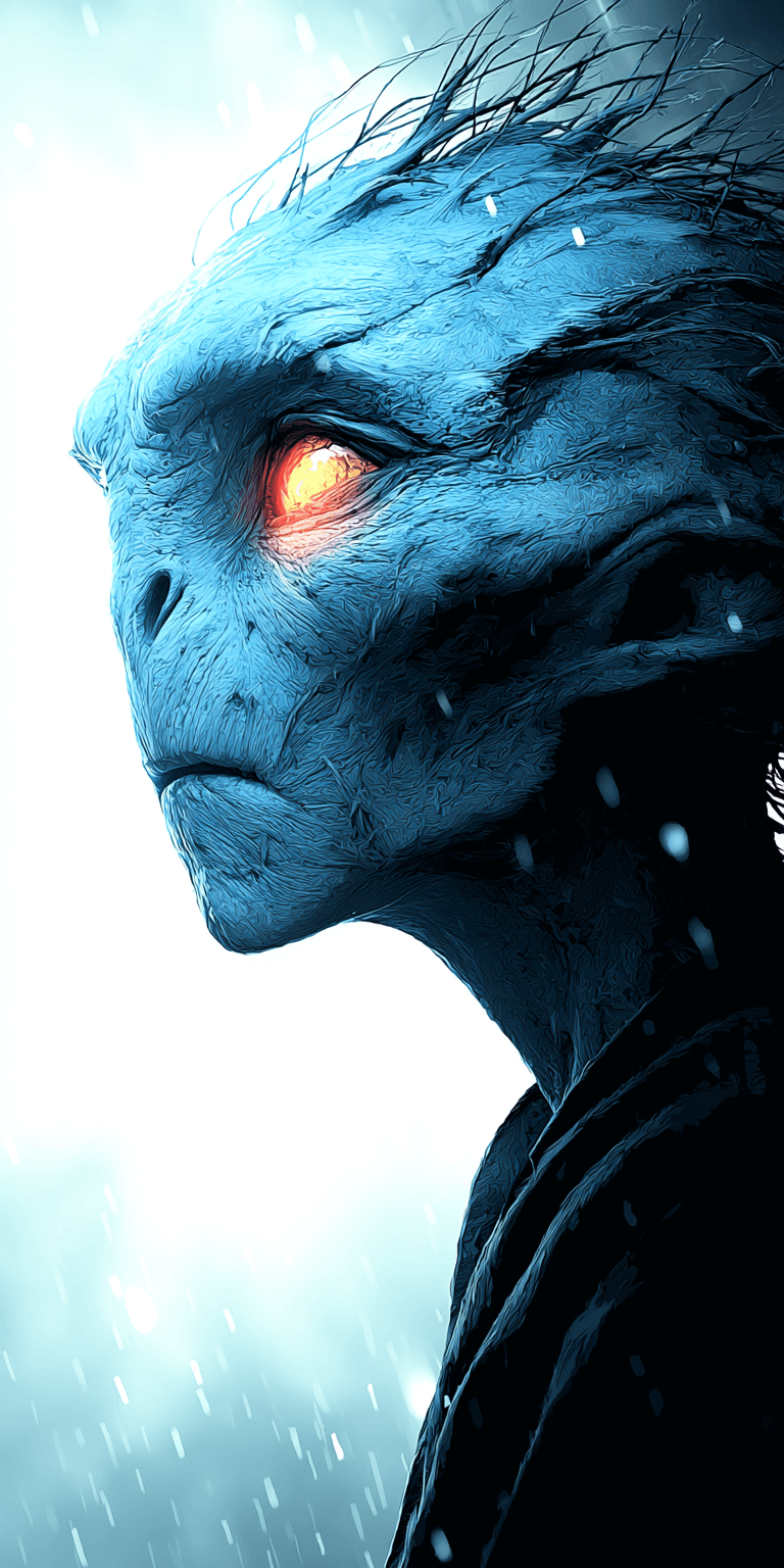 AI generated: female alien, side view, entire body, realism, gritty --chaos 75 --ar 1:2 --sref 3661233742 --profil...