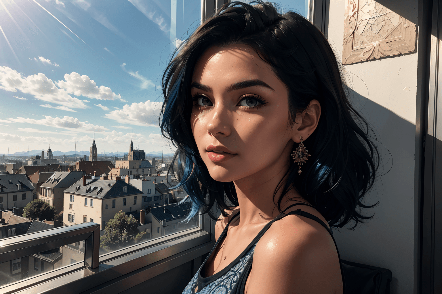 AI generated: (best quality, masterpiece, perfect face, beautiful and aesthetic:1.2, colorful, dynamic angle, high...