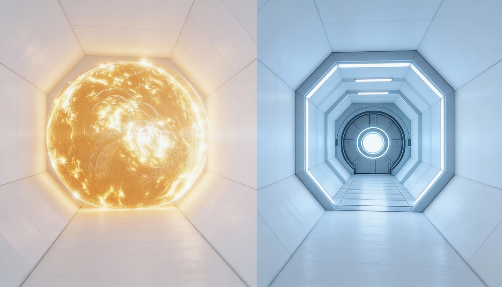 AI generated: Create the Beam Weapons Conduit. Reference Image one is the Fire end of the Conduit. Reference image...