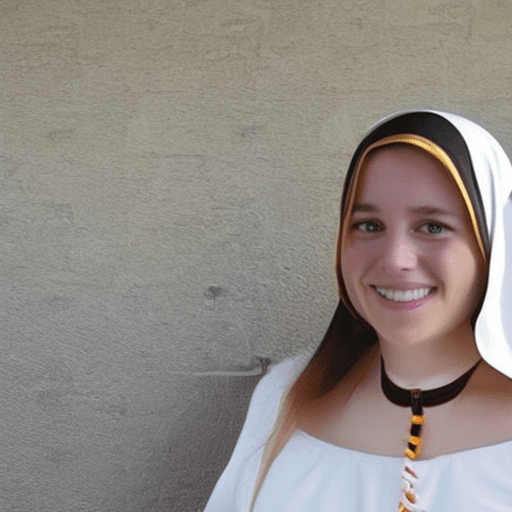AI generated: Cute young Nun, Cum on face, cum on boobs, cum on cleavage, cum in hair, big boobs, young, nun outfi...