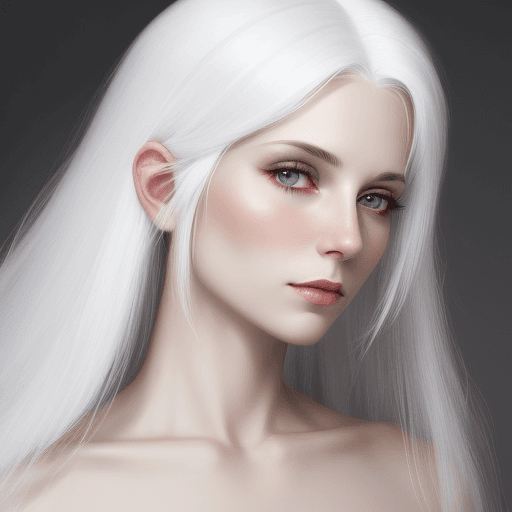 AI generated: A white hair woman