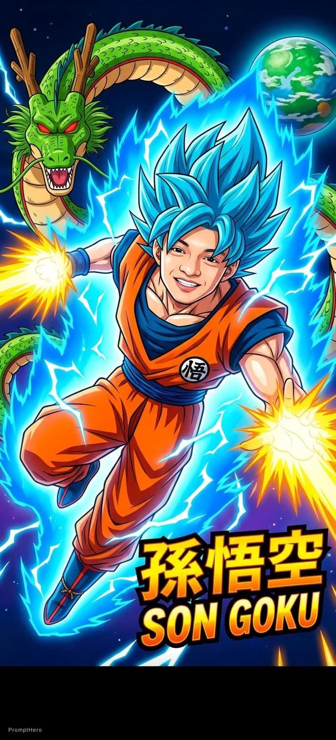 AI generated: @Son_goku wallpaper 