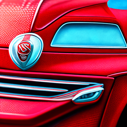 AI generated: Highly detailed photo of a skoda red car  found in bluemap,  vintage, intricate details, digital art...