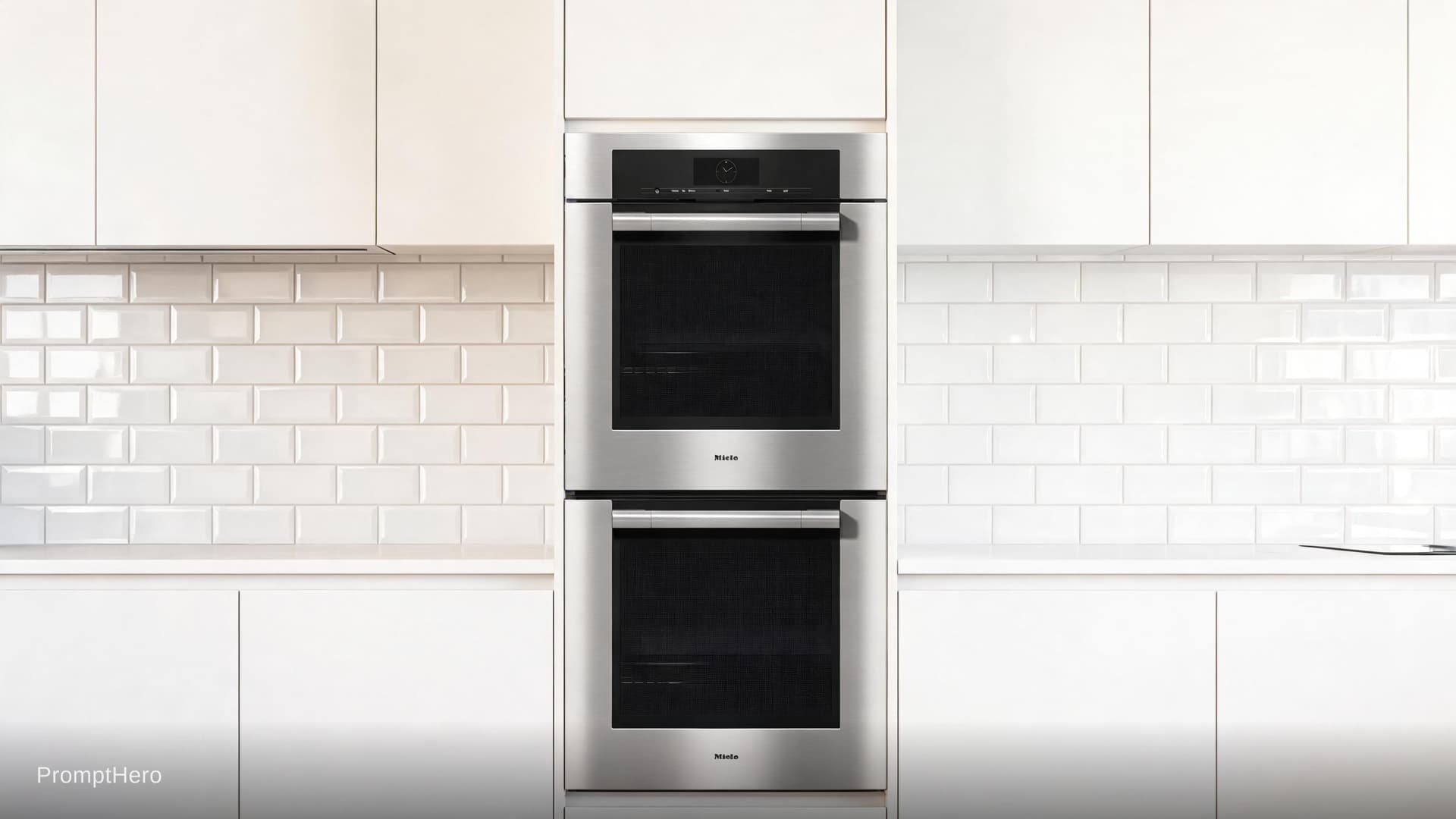 AI generated: make a high resolution lifestyle photo photo realistic. Front view camera symmetrical. Appliance sho...