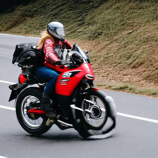AI generated: person ridding motorcycel

